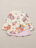 30/10裏毛オリジナルバードPTチュニック/ブルー