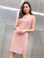 Yラインレースワンピース/PNK
