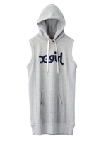 【X-girl×Champion】REVERSE WEAVE SWEAT HOODY DRESS/アッシュ