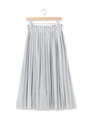 ◆ポンチロングプリーツスカート/グレー(012)