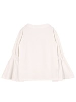 スリットフレアスリーブカットソープルオーバー/ホワイト