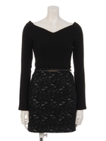 ベルト付レースドッキングOP/ブラック