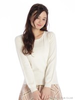 ロマンティックバックリボンニット/ライトグレー