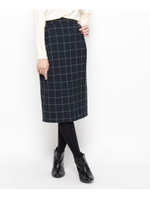 スリット入りタイトスカート/ダークグレー(013)