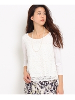 ヴァネッサレースカットソー/ブルー系(594)