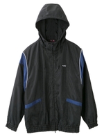 HOODED PANEL BIG BLOUSON/ブラック