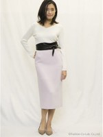 ダブルスリットロングタイトスカート/ネイビー