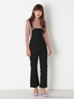 ETHAN CROPPED SALOPETTE-E/BLK