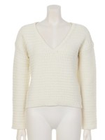 spring colorニットTOP/WHT