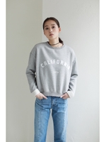 【AZUL by moussy】CALIFORNIA 起毛配色プルオーバー/T.GRY
