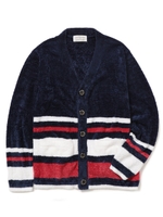 【Joel Robuchon & gelato pique】HOMME’premium smoothie’ボーダーカーディガン/NVY