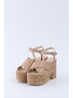 クロスサンダル/ピンク