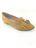 キルトタッセルフラットシューズ/マスタードスエード