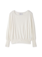 ハイゲージボリュームスリーブニット/ホワイト(030)