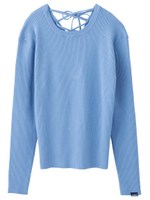 RIB KNIT TOP/ライトブルー