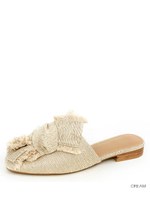 クロスリネンミュールフラッツ/CREAM