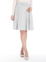 バックルベルトフレアースカート/シロ