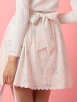 ビューティーフラワーレースリボンスカート/ベビーピンク