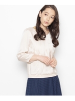 フロントタック七分袖プルオーバー/ピンク系(070)