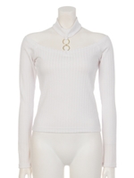 スリーリングトップス/ホワイト