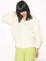 V/N LOOSE MG TOPS/O/WHT