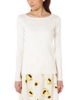 総針リブニット/ホワイト(031)