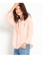 【VERY4月号掲載】[L]Vネックプルオーバーシャツ/ベビーピンク(071)