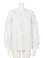 コットンリネンタッセルチュニック/オフ