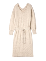 ベルト付ボリュームワンピース/グレー(020)