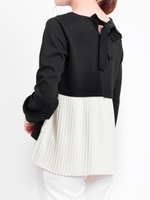 後プリーツ切り替えプルオーバー/アイボリー