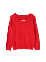 ベーシックオフショルダーニット/ホワイト(030)