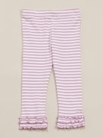 フライスボーダー裾フリルミシンつきスパッツ/ピンク