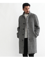 グレンチェックコート/チャコールグレー(214)