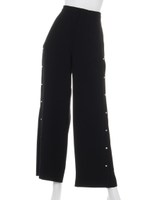 サイドボタンストレートパンツ/BG