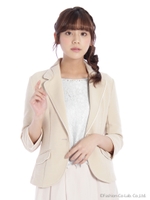 パイピングリップルテーラーJK長袖 3/ベージュ