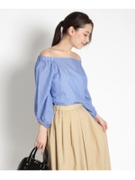 袖ギャザーオフショルダーシャツ/ホワイト系(002)