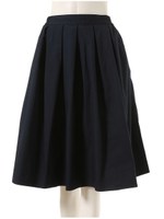 リバーシブルフレアミディスカート/ネイビー