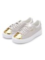 【PUMA】スウェード プラットフォーム ゴールド/WHT