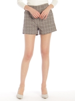 チェックショートパンツ/ブラック