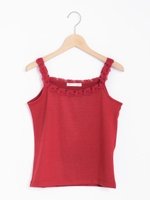 肩レースキャミインナー/レッド