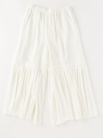 クレープニーギャザーパンツ/BROWN