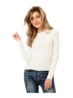 クルーネックリブトップス/KHAKI