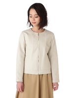 ノーカラーブルゾン/ホワイト(031)