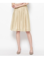 ミディ丈ギャザーフレアスカート/ブルー(092)