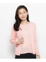 アンサンブル風ニットプルオーバー/ライトオレンジ(066)