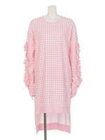 SUGAR GINGHAM CHECK ONE-PIECE/PINK