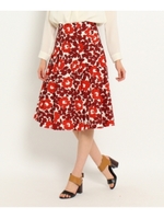 フラワープリントスカート/レッド系(160)