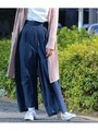 【anap mimpi】ピーチスキンワイドパンツ/GRY