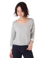 レーススレイヤードスリーブニット/ネイビー(120)