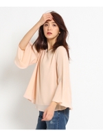 【VERY4月号掲載】[L]フレアスリーブとろみブラウス/ベビーピンク(071)